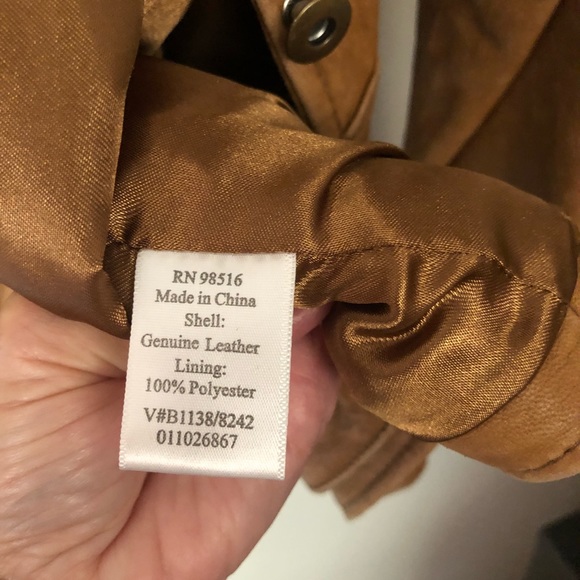 Leather , buttery soft jacket. COLDWATER Creek . - Picture 7 of 15